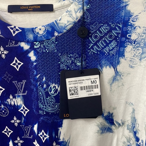 Louis Vuitton blue bandana shirt like brand new worn for 30 mins men’s medium - Picture 8 of 12